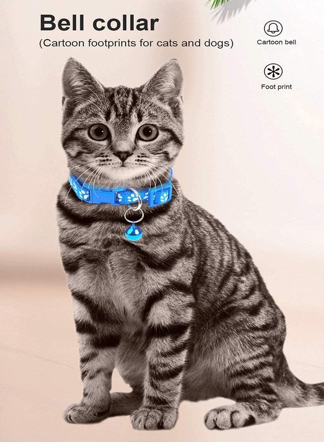 Pups&Pets Pet Supplies Patch Collars Dogs Cats Bell Collars Single Footprint Cat Buckle Collars (Sky Blue - 1 Pcs Pack) - Image 3